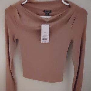 NWT Wild Fable Camel Cowl Neck Top
